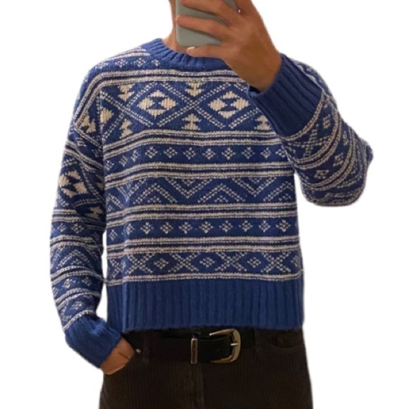 American Eagle Fair Isle print sweater . Size Xs - Picture 1 of 9